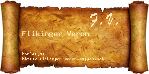 Flikinger Veron névjegykártya